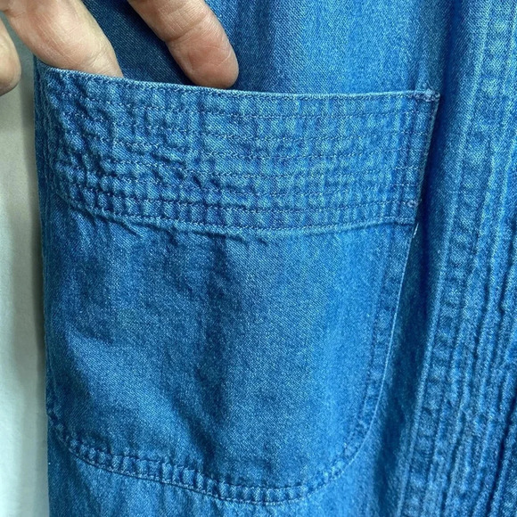 Newport News Jeanology Collection Woman’s Denim Open Front Duster Size 6. - Picture 7 of 9
